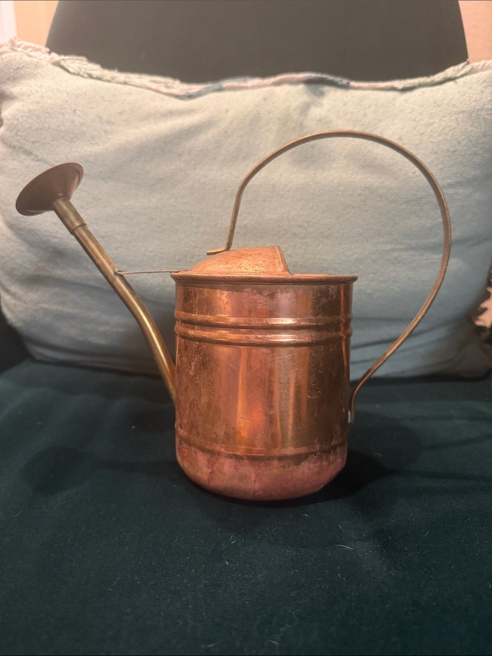 Antique Cooper Watering Can Decor